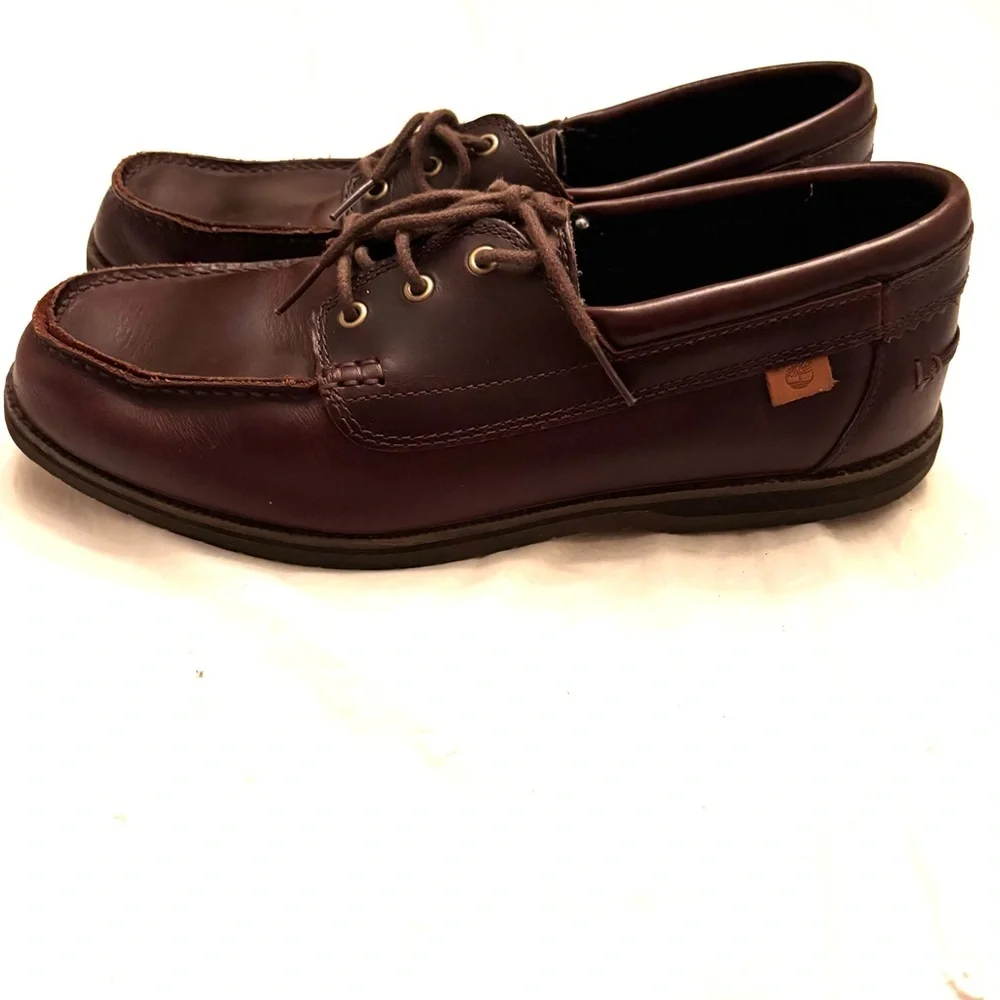 NWOT Timberland Brown leather boat shoes loafers with Ortholite SZ 10